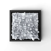 3D gedrucktes Stadtmodell San Francisco eingerahmt für deine Wand - CraftedCity