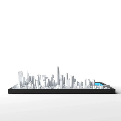 3D gedrucktes Stadtmodell San Francisco eingerahmt für deine Wand - CraftedCity
