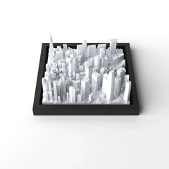 3D gedrucktes Stadtmodell San Francisco eingerahmt für deine Wand - CraftedCity