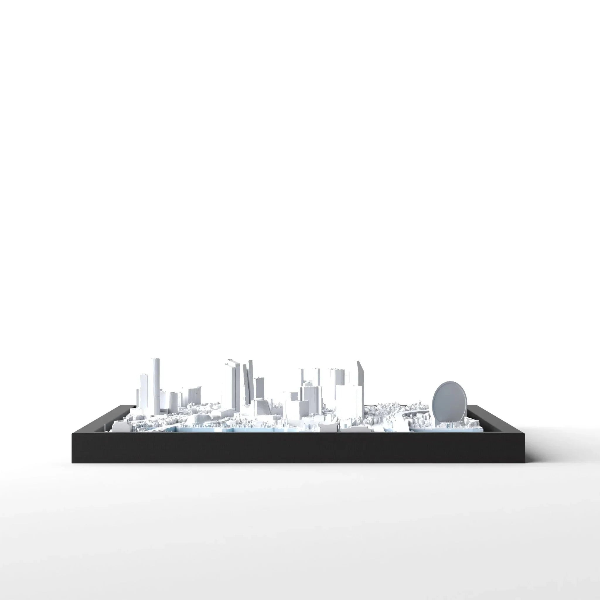 3D gedrucktes Stadtmodell Singapur eingerahmt für deine Wand - CraftedCity