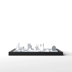 3D gedrucktes Stadtmodell Singapur eingerahmt für deine Wand - CraftedCity