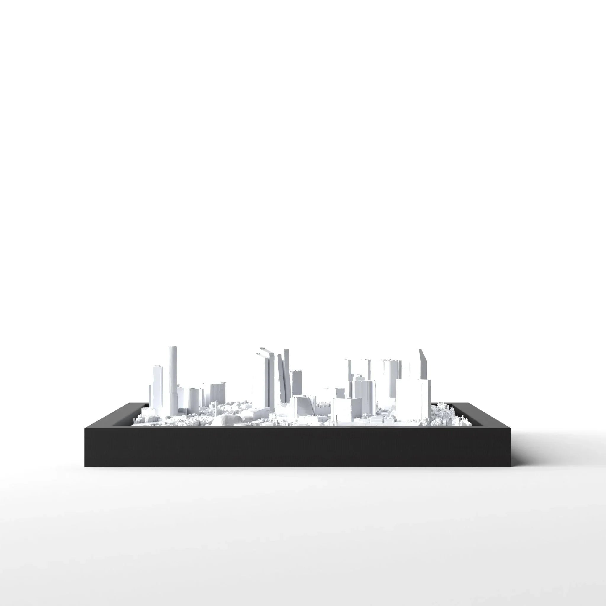 3D gedrucktes Stadtmodell Singapur eingerahmt für deine Wand - CraftedCity