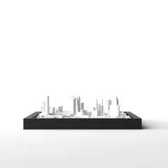 3D gedrucktes Stadtmodell Singapur eingerahmt für deine Wand - CraftedCity