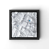 3D gedrucktes Stadtmodell Singapur eingerahmt für deine Wand - CraftedCity