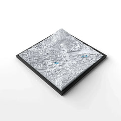 3D gedrucktes Stadtmodell Stuttgart eingerahmt für deine Wand - CraftedCity