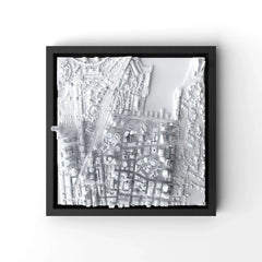 3D gedrucktes Stadtmodell Sydney eingerahmt für deine Wand - CraftedCity
