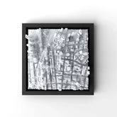 3D gedrucktes Stadtmodell Sydney eingerahmt für deine Wand - CraftedCity