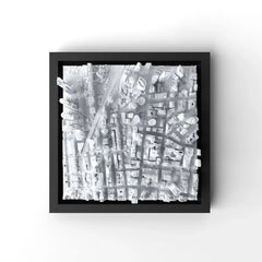 3D gedrucktes Stadtmodell Sydney eingerahmt für deine Wand - CraftedCity
