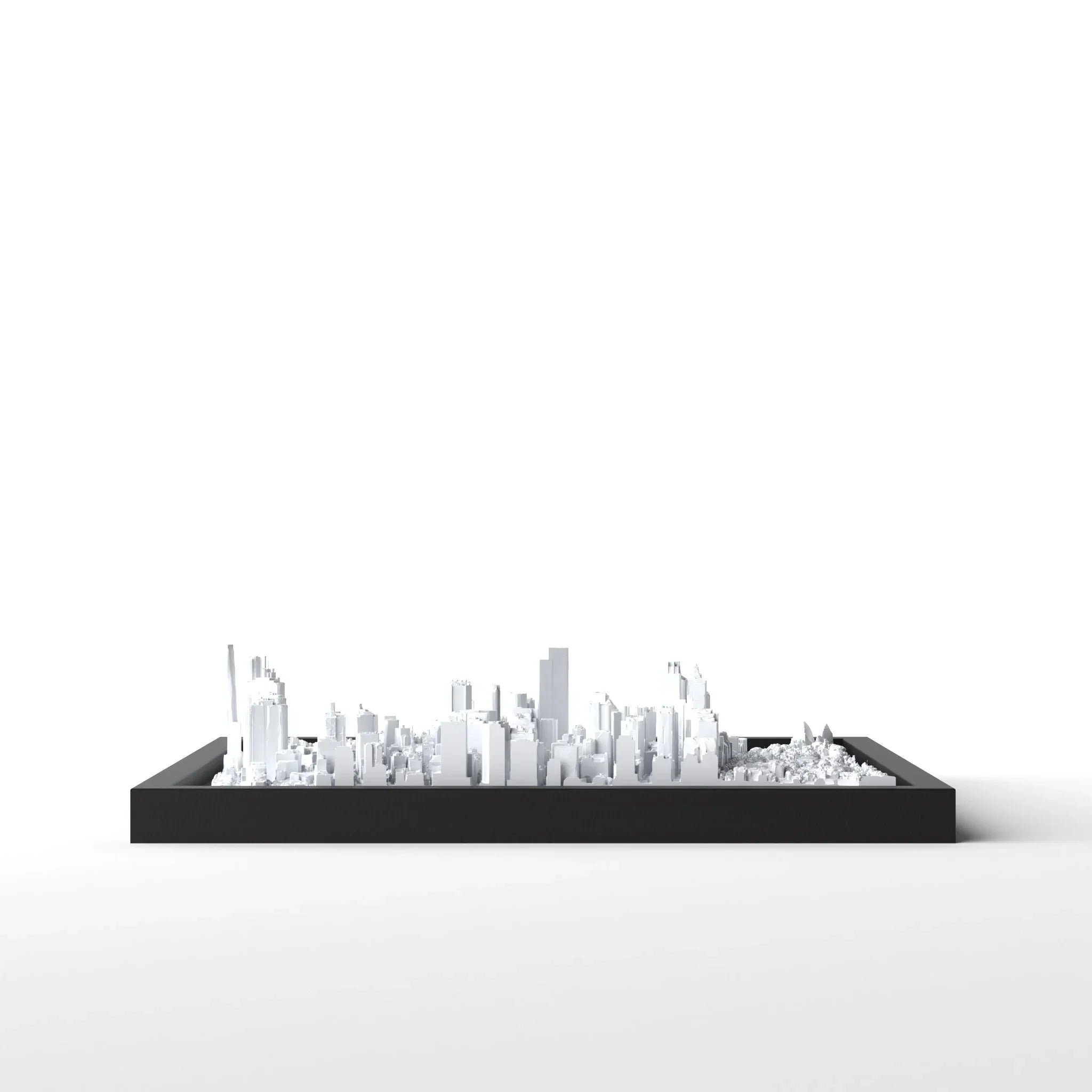 3D gedrucktes Stadtmodell Sydney eingerahmt für deine Wand - CraftedCity