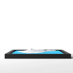 3D gedrucktes Stadtmodell Teneriffa eingerahmt für deine Wand - CraftedCity