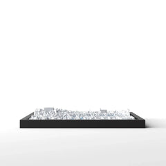 3D gedrucktes Stadtmodell Tübingen eingerahmt für deine Wand - CraftedCity