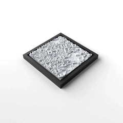 3D gedrucktes Stadtmodell Turin eingerahmt für deine Wand - CraftedCity