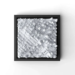 3D gedrucktes Stadtmodell Vancouver eingerahmt für deine Wand - CraftedCity