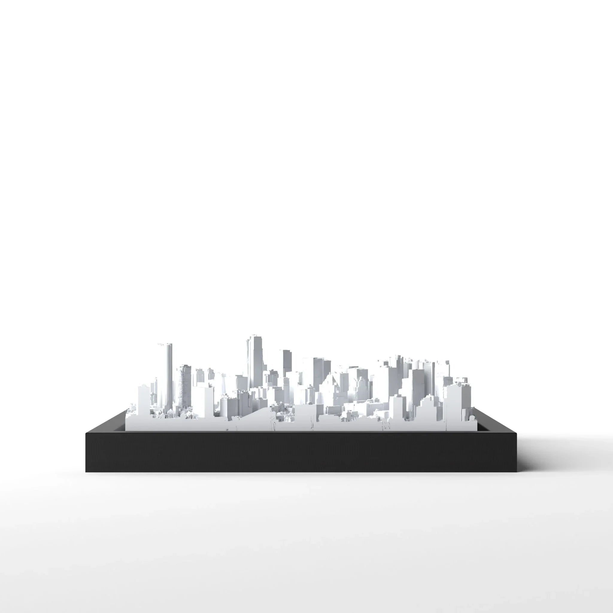 3D gedrucktes Stadtmodell Vancouver eingerahmt für deine Wand - CraftedCity