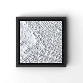 3D gedrucktes Stadtmodell Wien eingerahmt für deine Wand - CraftedCity