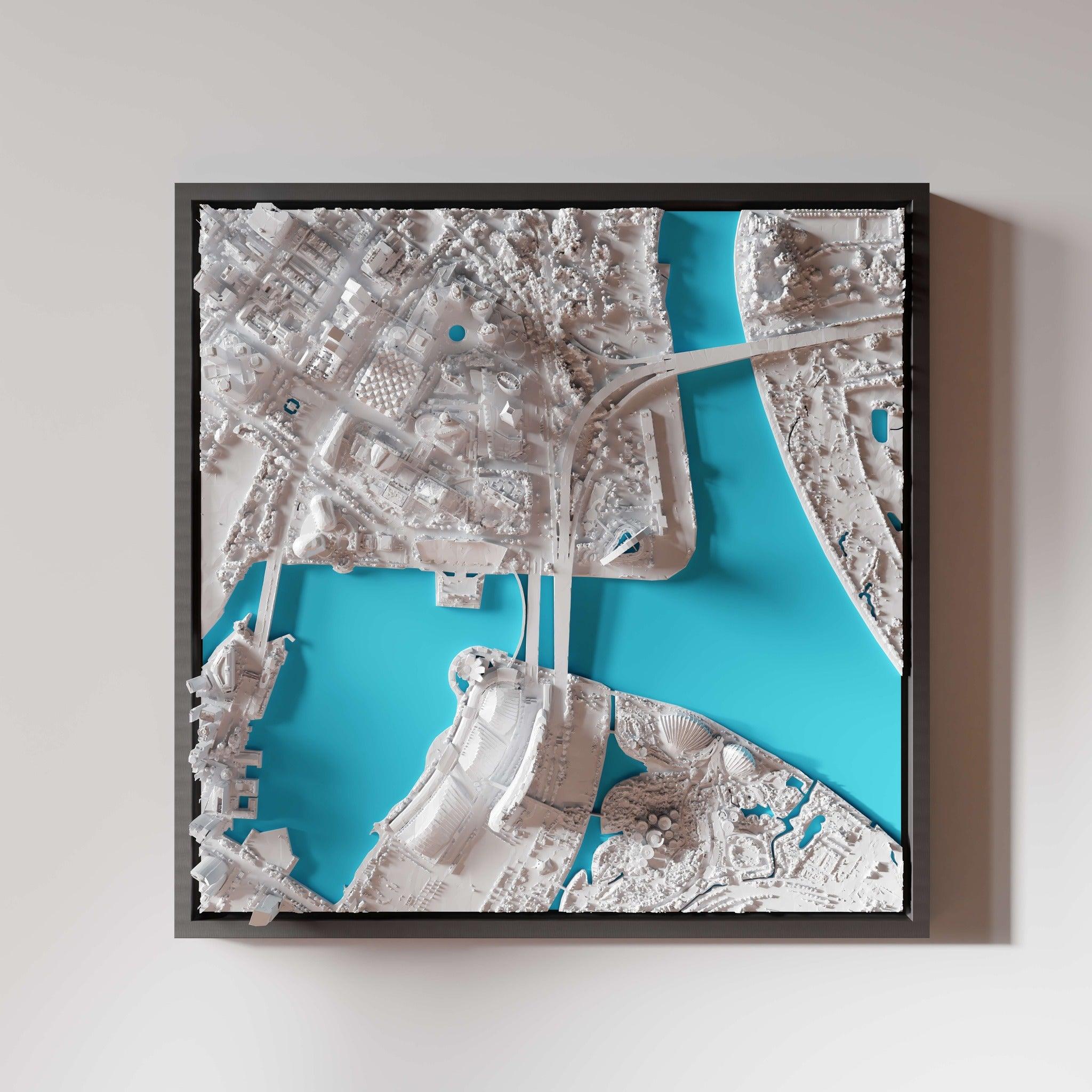 3D gedrucktes Stadtmodell Singapur