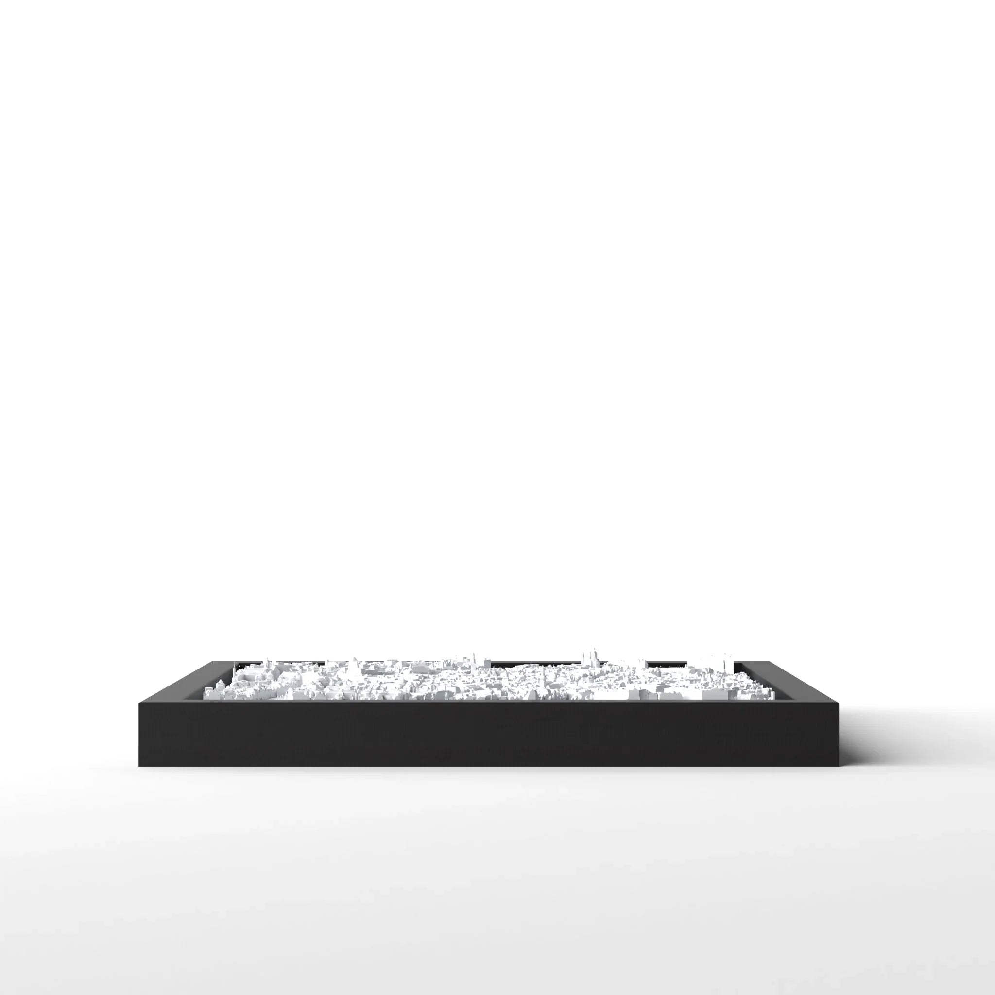 3D gedrucktes Stadtmodell Amsterdam eingerahmt für deine Wand - CraftedCity