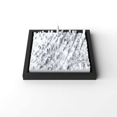 3D gedrucktes Stadtmodell Auckland eingerahmt für deine Wand - CraftedCity