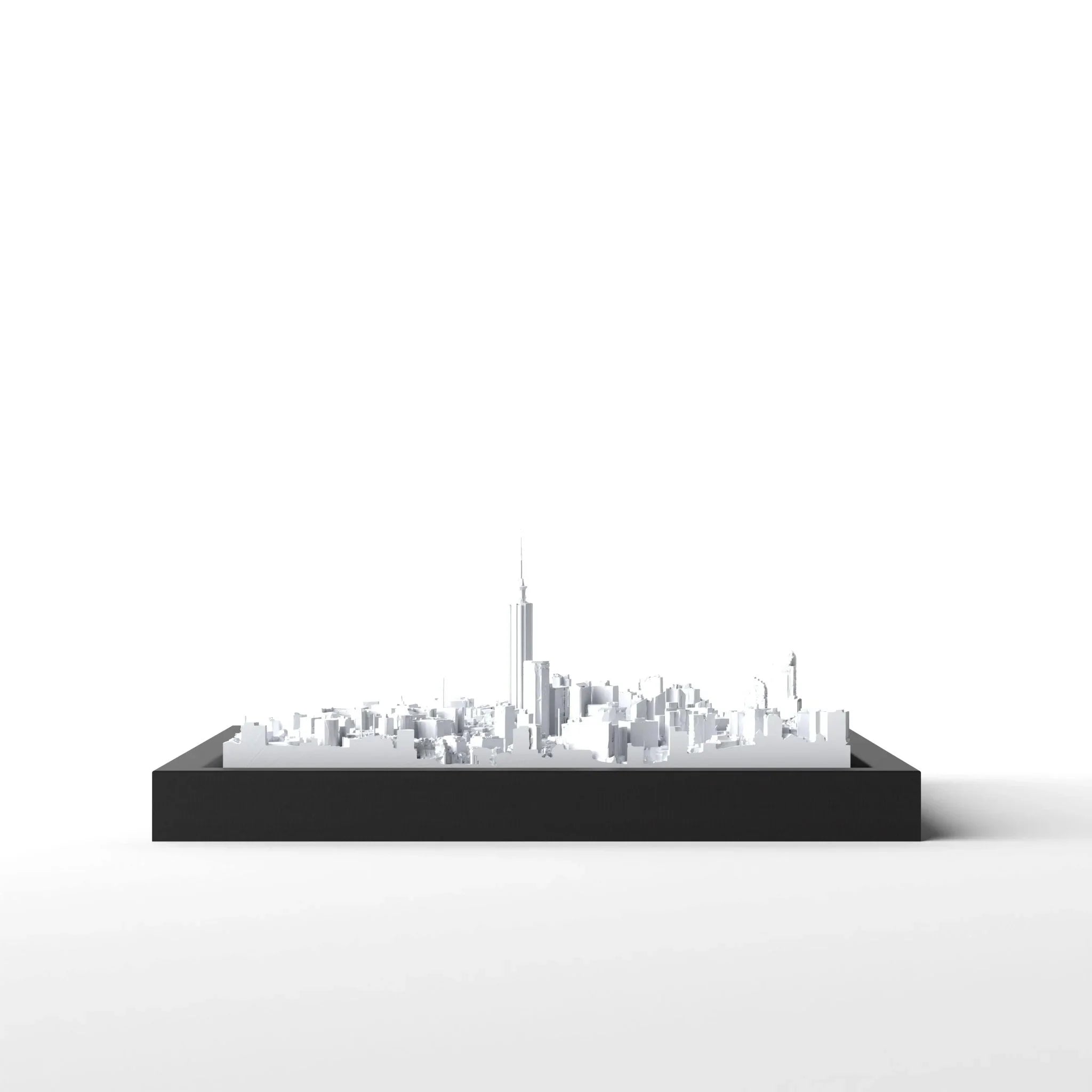 3D gedrucktes Stadtmodell Auckland eingerahmt für deine Wand - CraftedCity