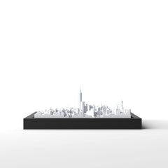 3D gedrucktes Stadtmodell Auckland eingerahmt für deine Wand - CraftedCity