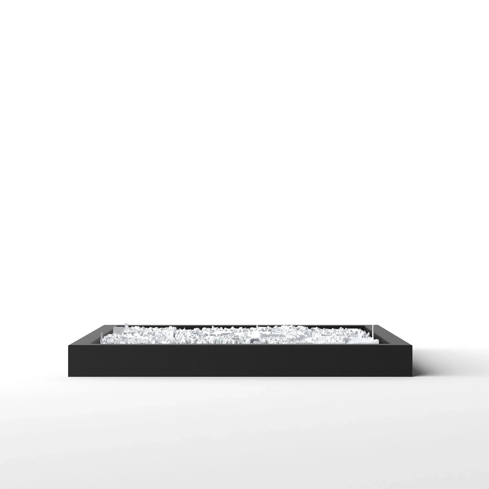 3D gedrucktes Stadtmodell Augsburg eingerahmt für deine Wand - CraftedCity