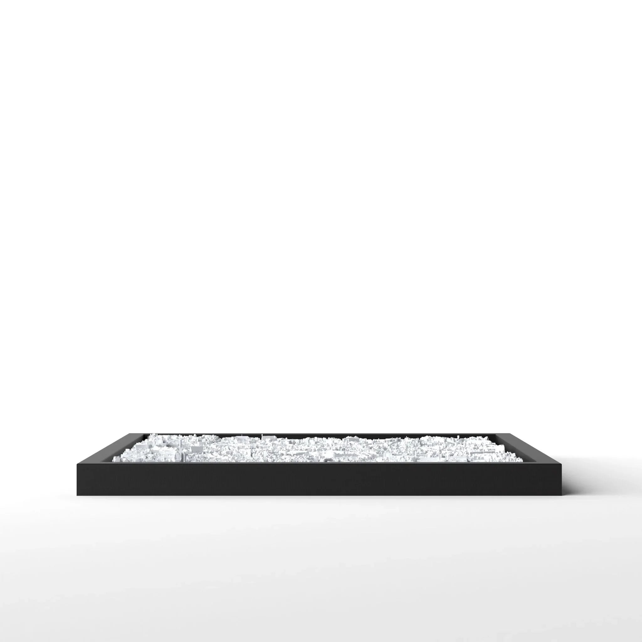 3D gedrucktes Stadtmodell Augsburg eingerahmt für deine Wand - CraftedCity