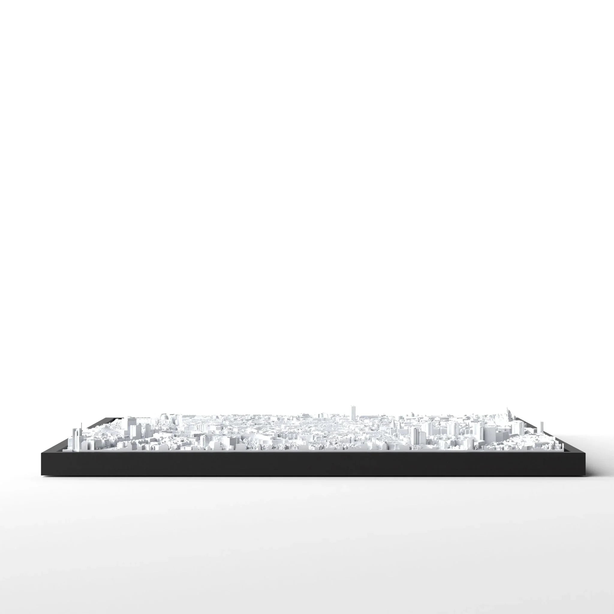 3D gedrucktes Stadtmodell Berlin eingerahmt für deine Wand - CraftedCity