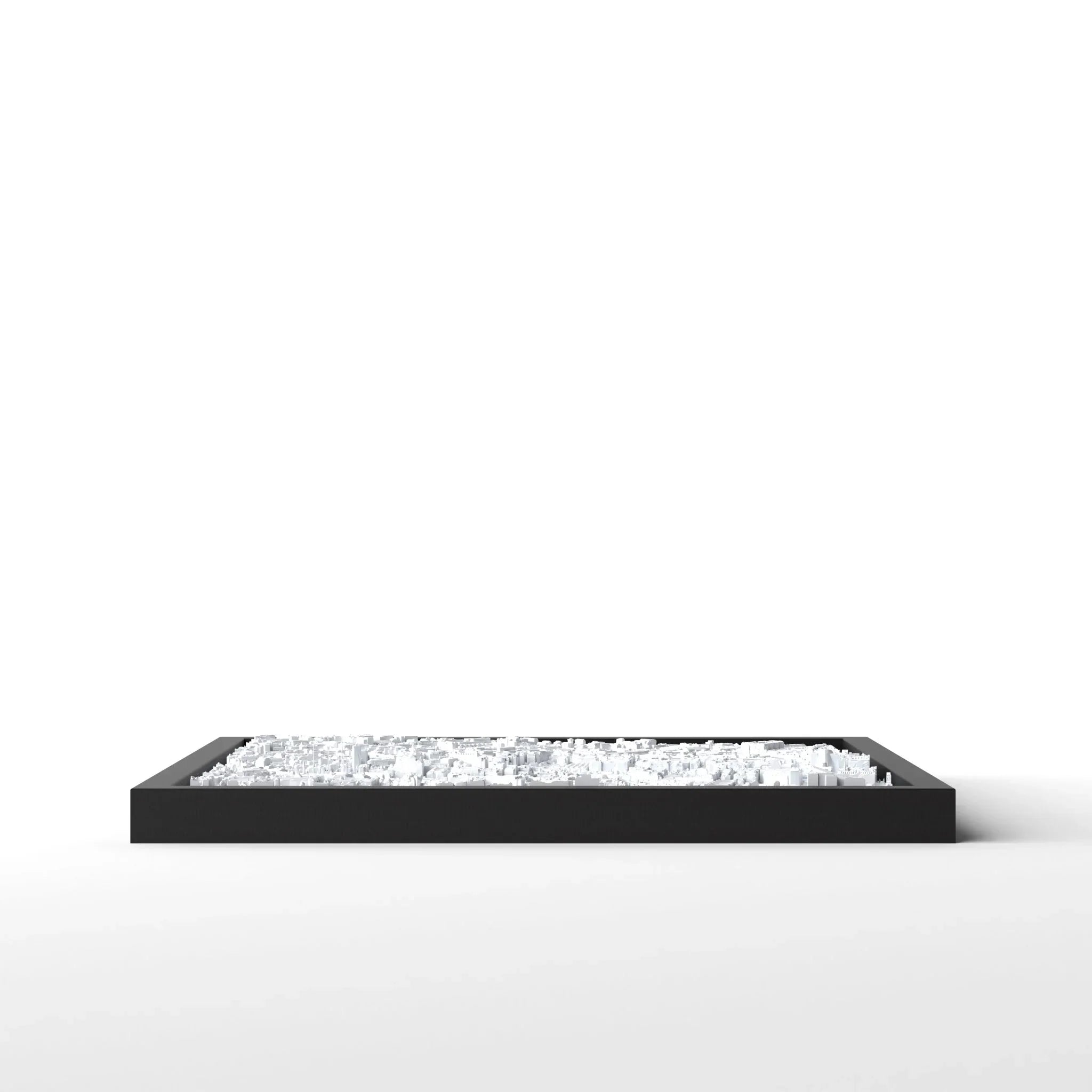 3D gedrucktes Stadtmodell Dublin eingerahmt für deine Wand - CraftedCity