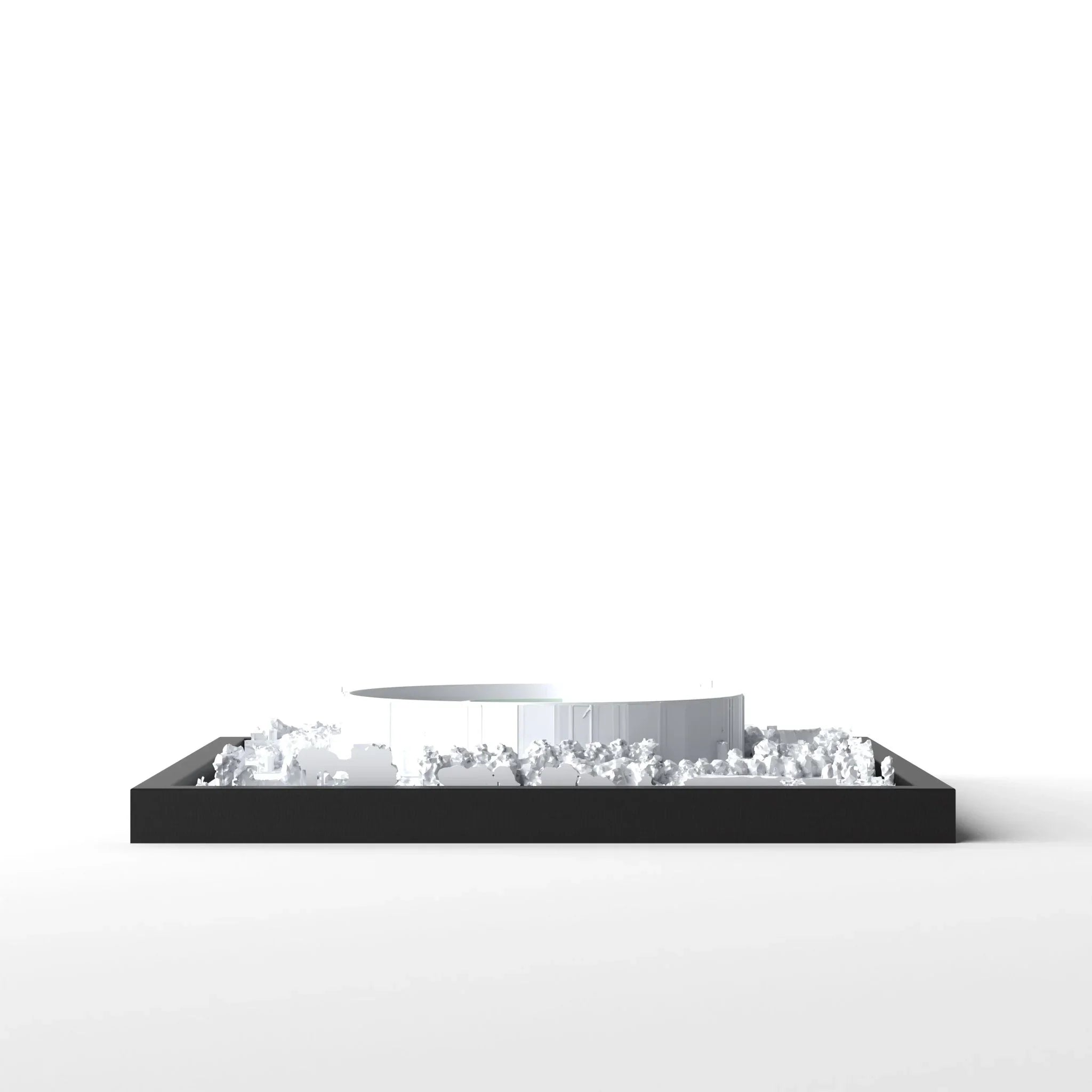 3D gedrucktes Stadtmodell Fußballstadion Leverkusen eingerahmt für deine Wand - CraftedCity