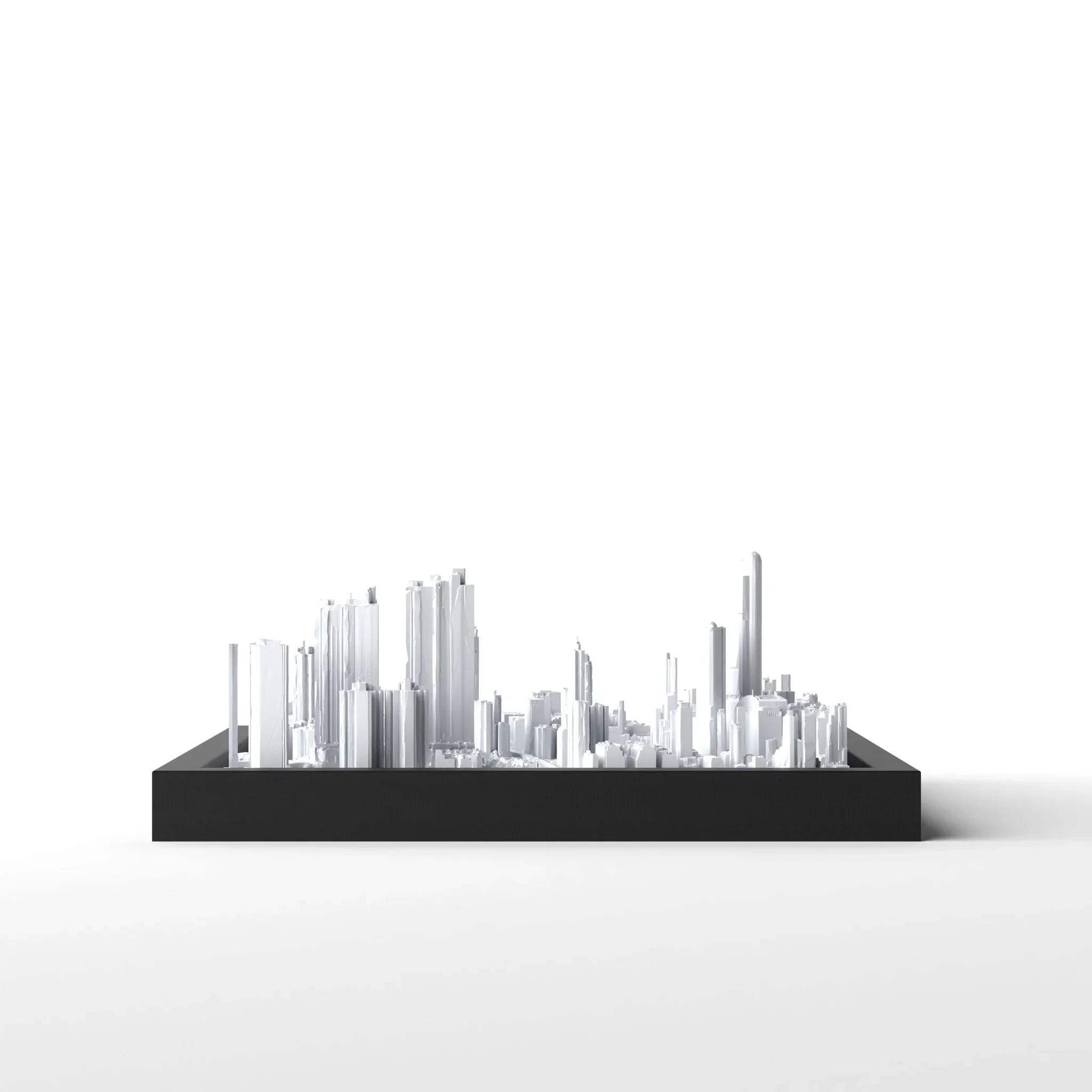 3D gedrucktes Stadtmodell Hongkong eingerahmt für deine Wand - CraftedCity