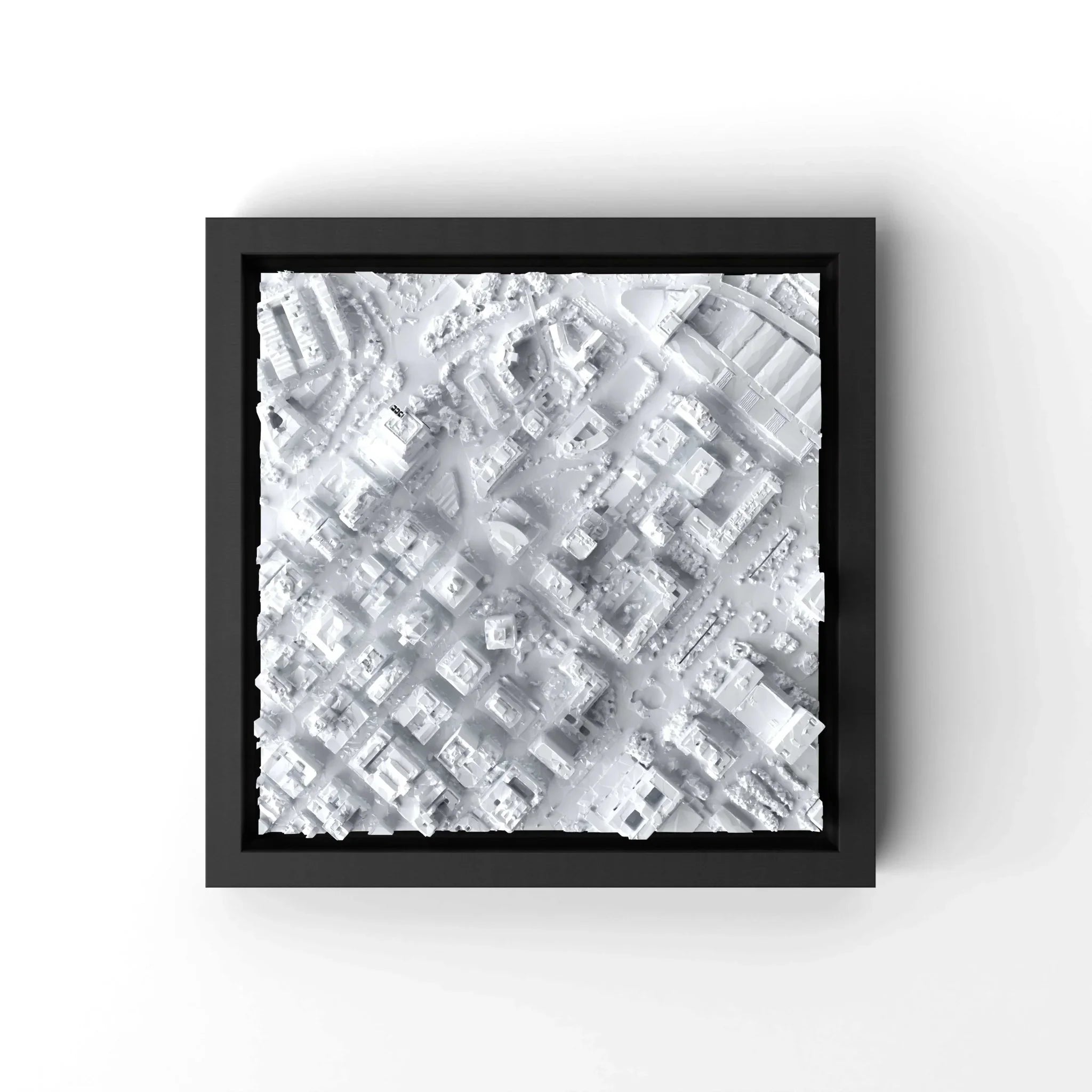 3D gedrucktes Stadtmodell Kapstadt eingerahmt für deine Wand - CraftedCity