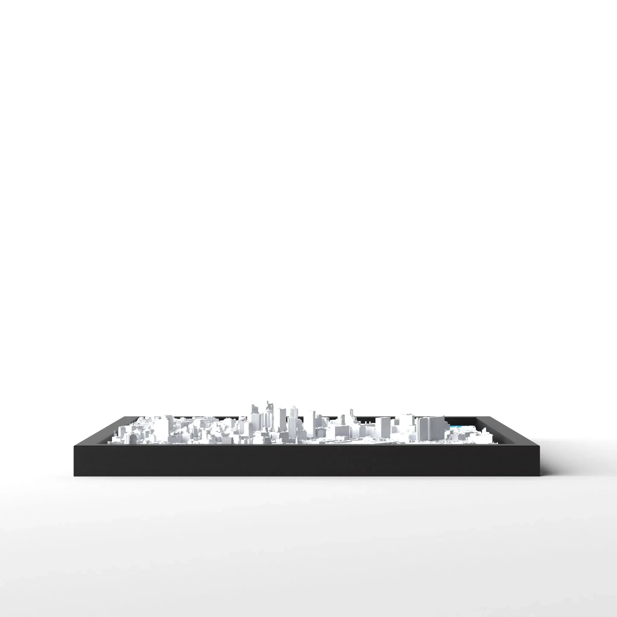 3D gedrucktes Stadtmodell Kapstadt eingerahmt für deine Wand - CraftedCity