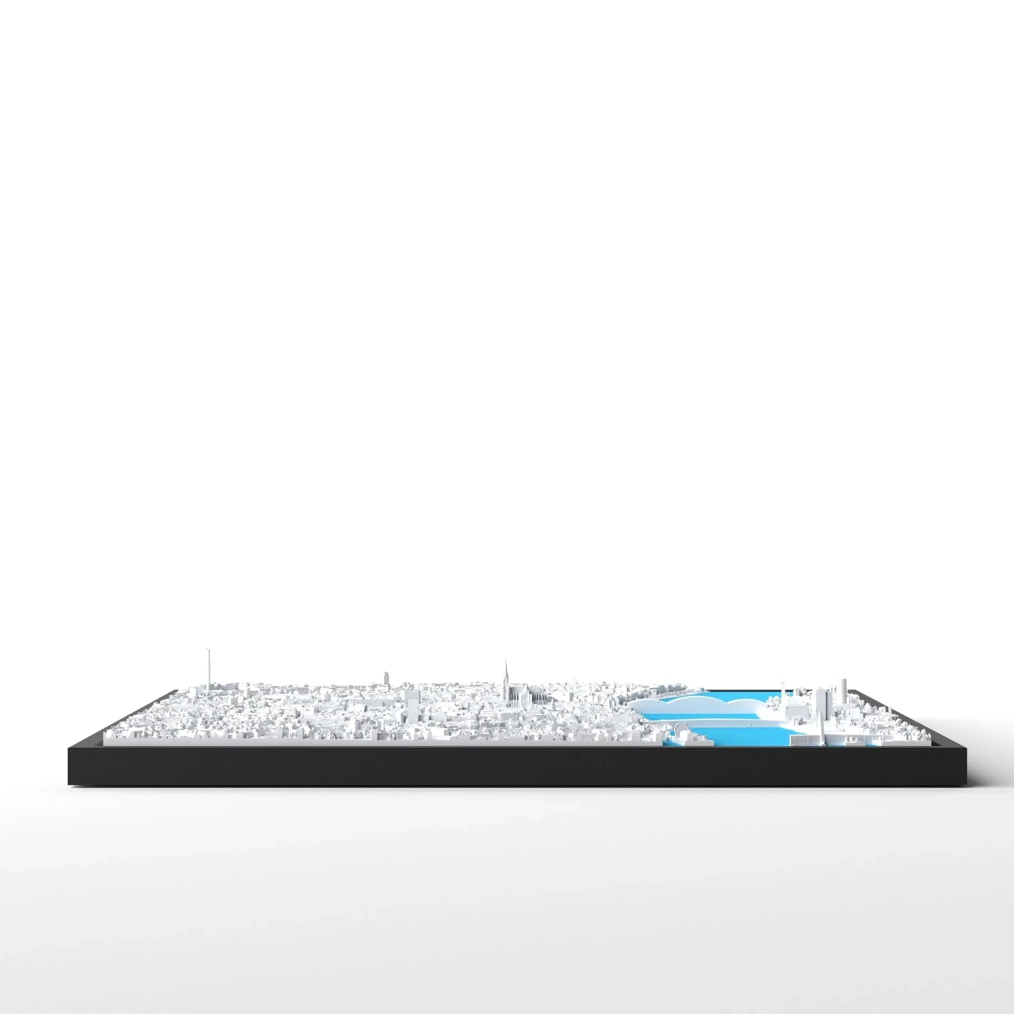3D gedrucktes Stadtmodell Köln eingerahmt für deine Wand - CraftedCity
