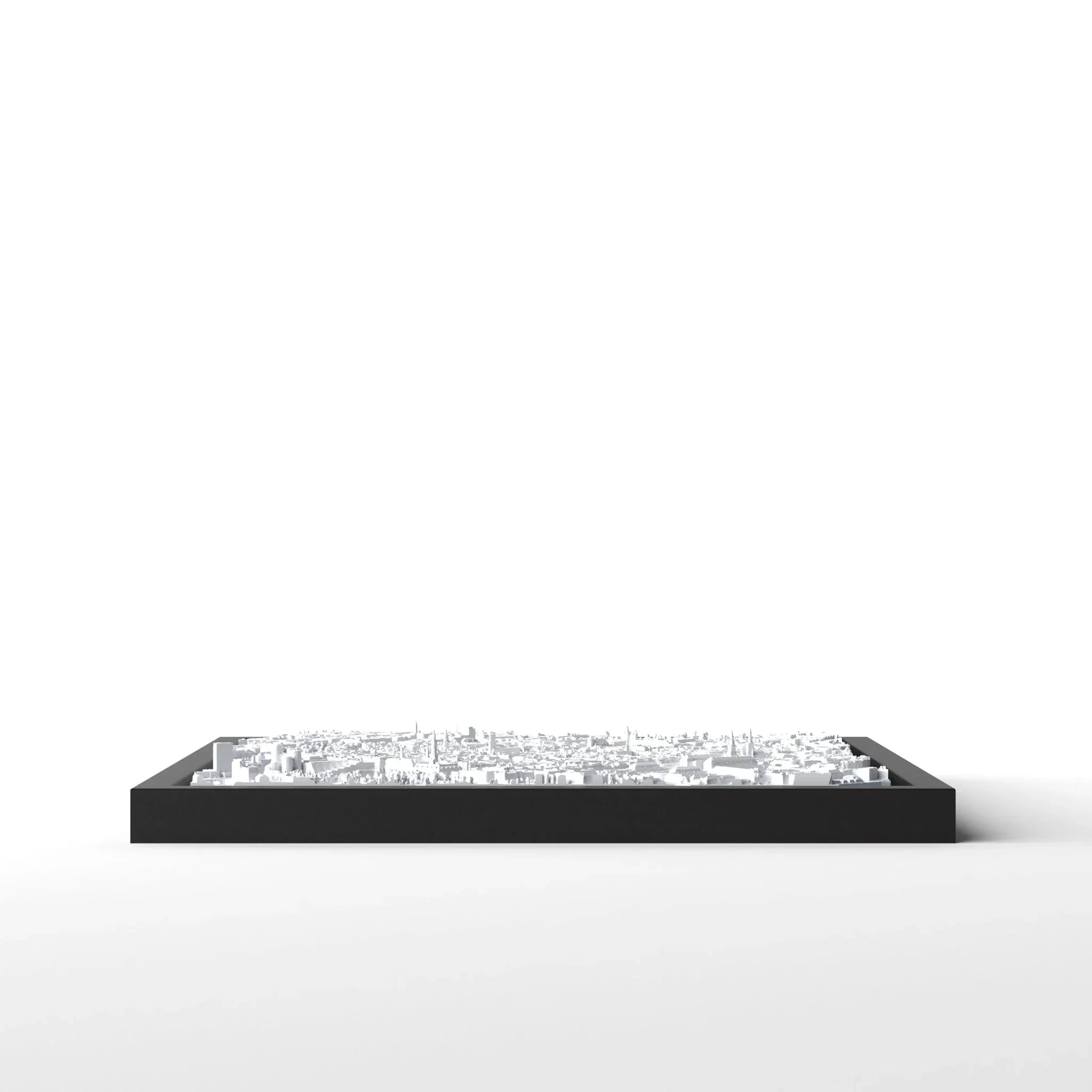 3D gedrucktes Stadtmodell Kopenhagen eingerahmt für deine Wand - CraftedCity