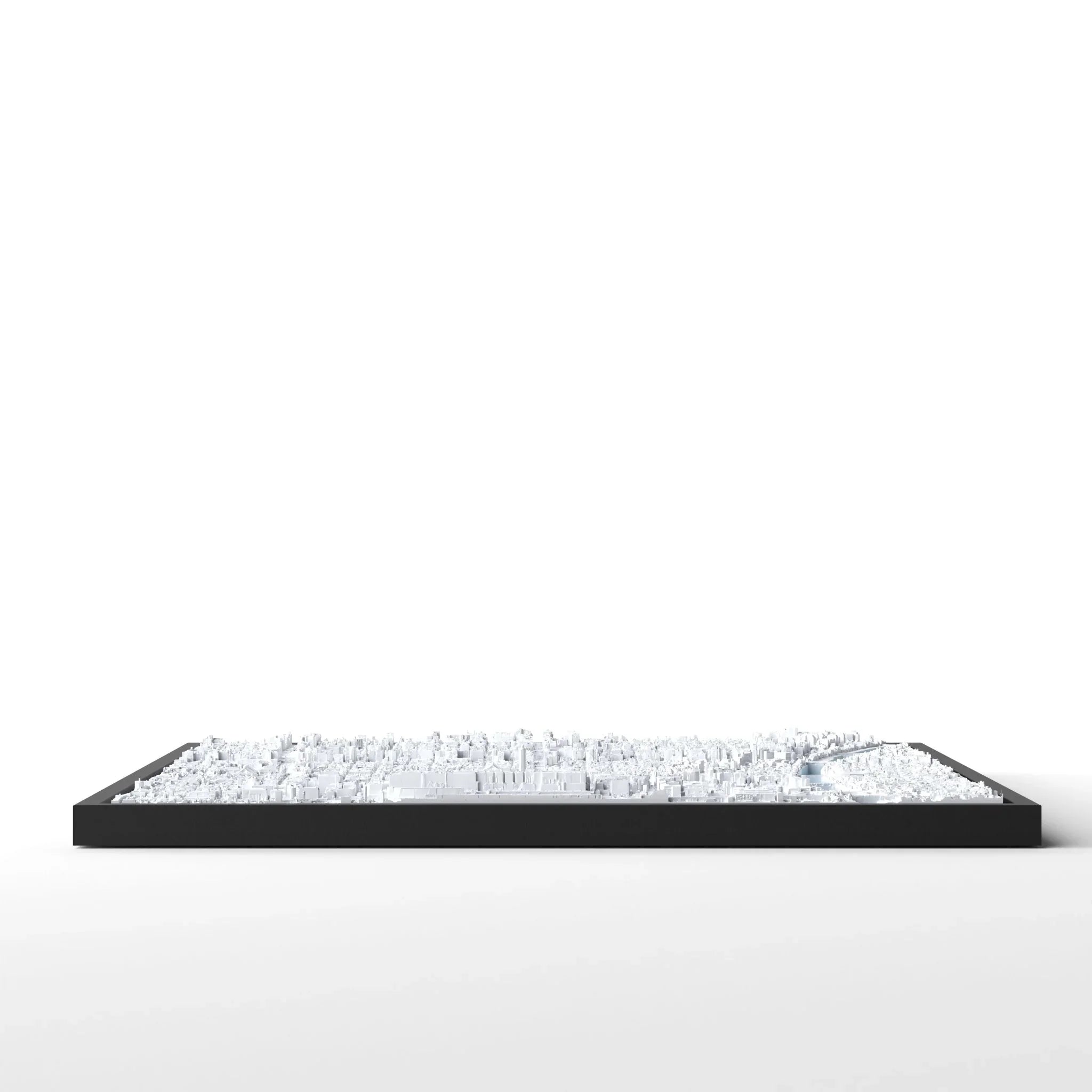 3D gedrucktes Stadtmodell Kyoto eingerahmt für deine Wand - CraftedCity