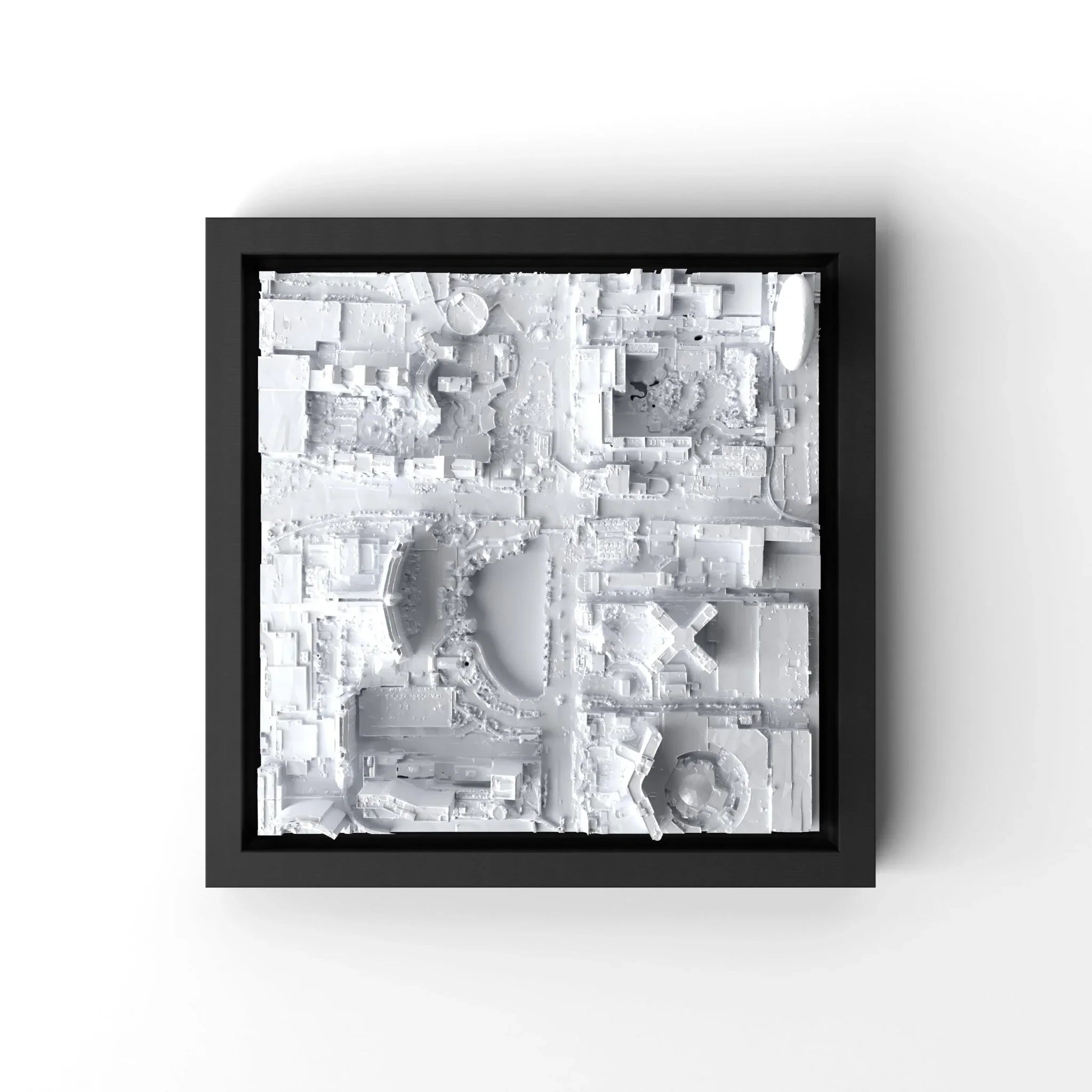 3D gedrucktes Stadtmodell Las Vegas eingerahmt für deine Wand - CraftedCity