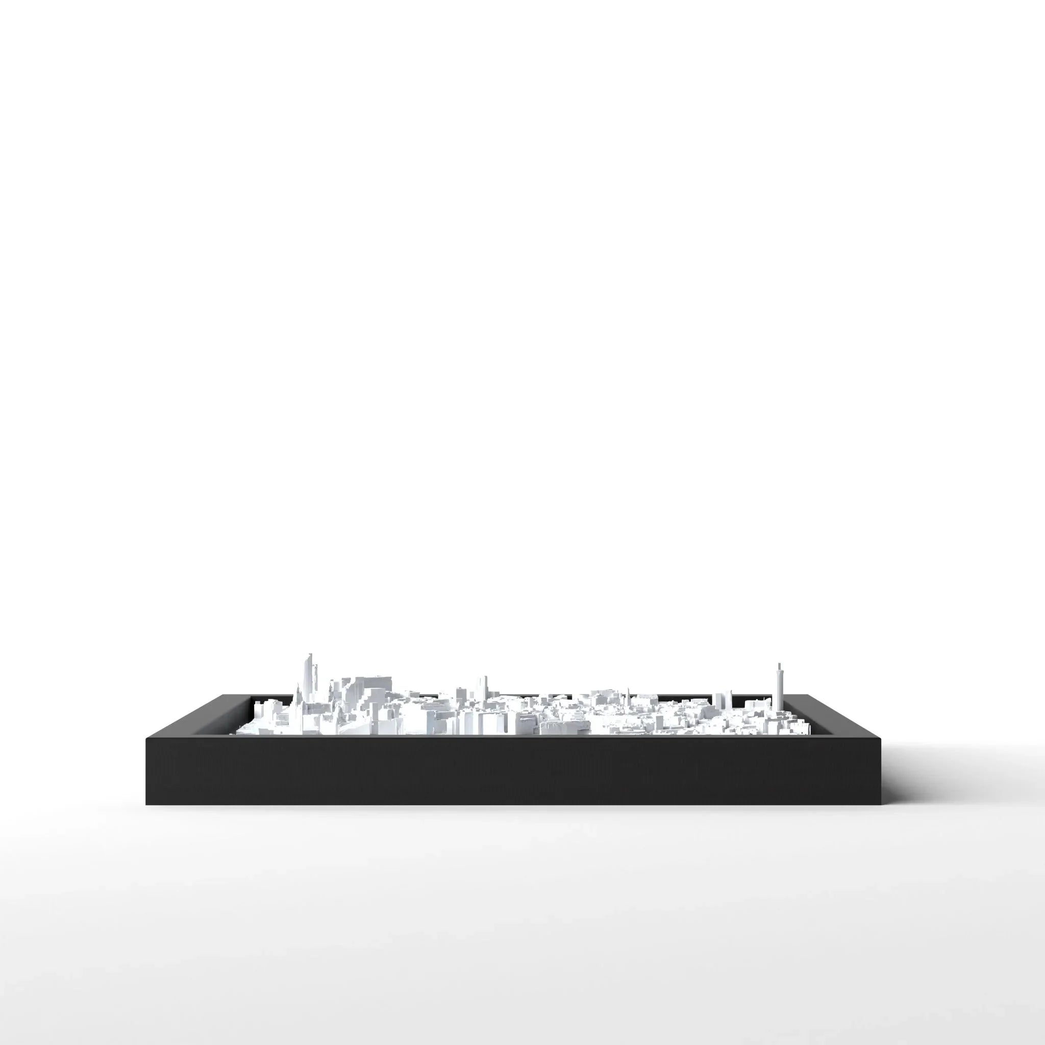 3D gedrucktes Stadtmodell Liverpool eingerahmt für deine Wand - CraftedCity