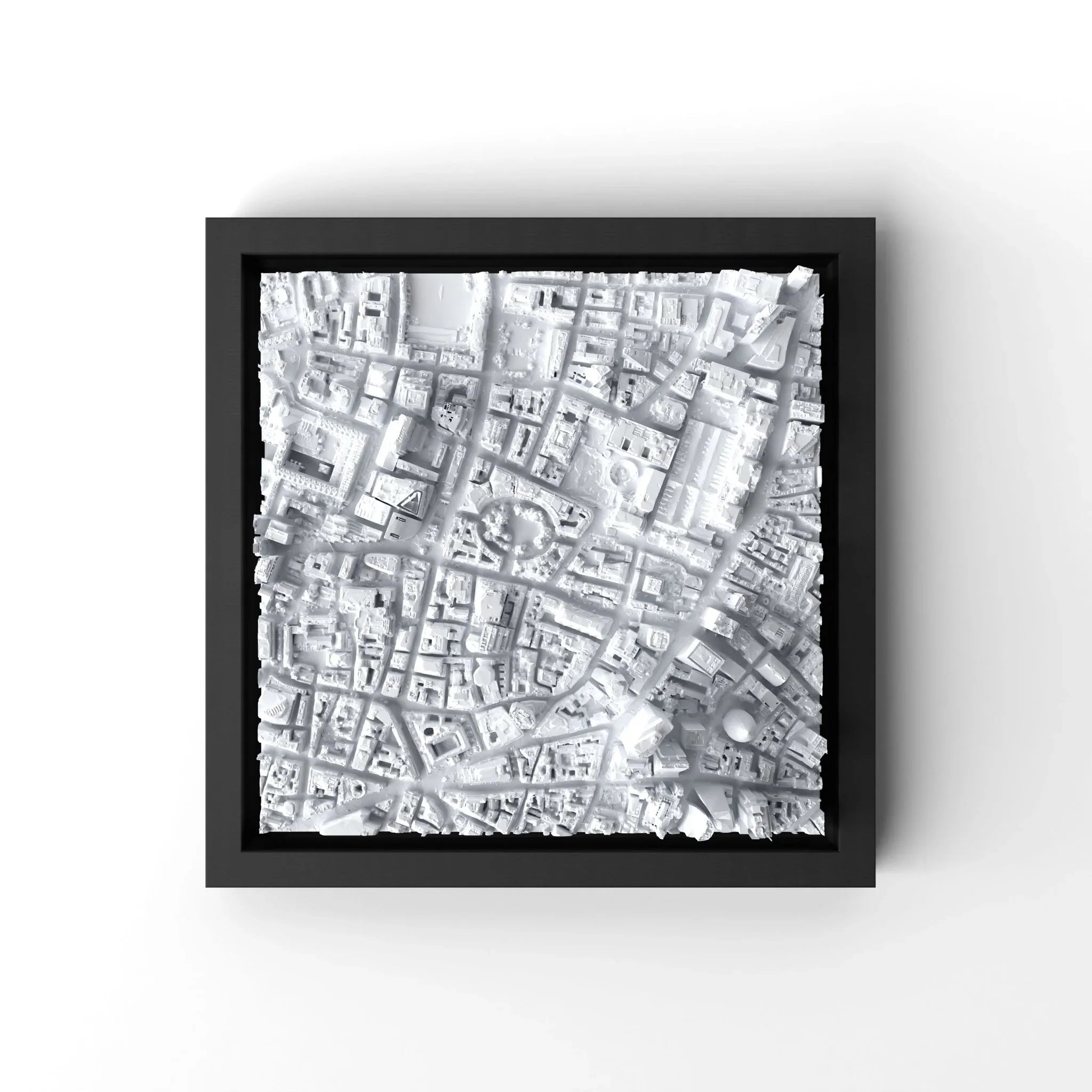 3D gedrucktes Stadtmodell London (City) eingerahmt für deine Wand - CraftedCity