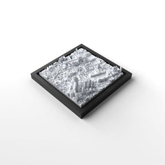 3D gedrucktes Stadtmodell London (City) eingerahmt für deine Wand - CraftedCity