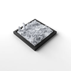 3D gedrucktes Stadtmodell Macau eingerahmt für deine Wand - CraftedCity