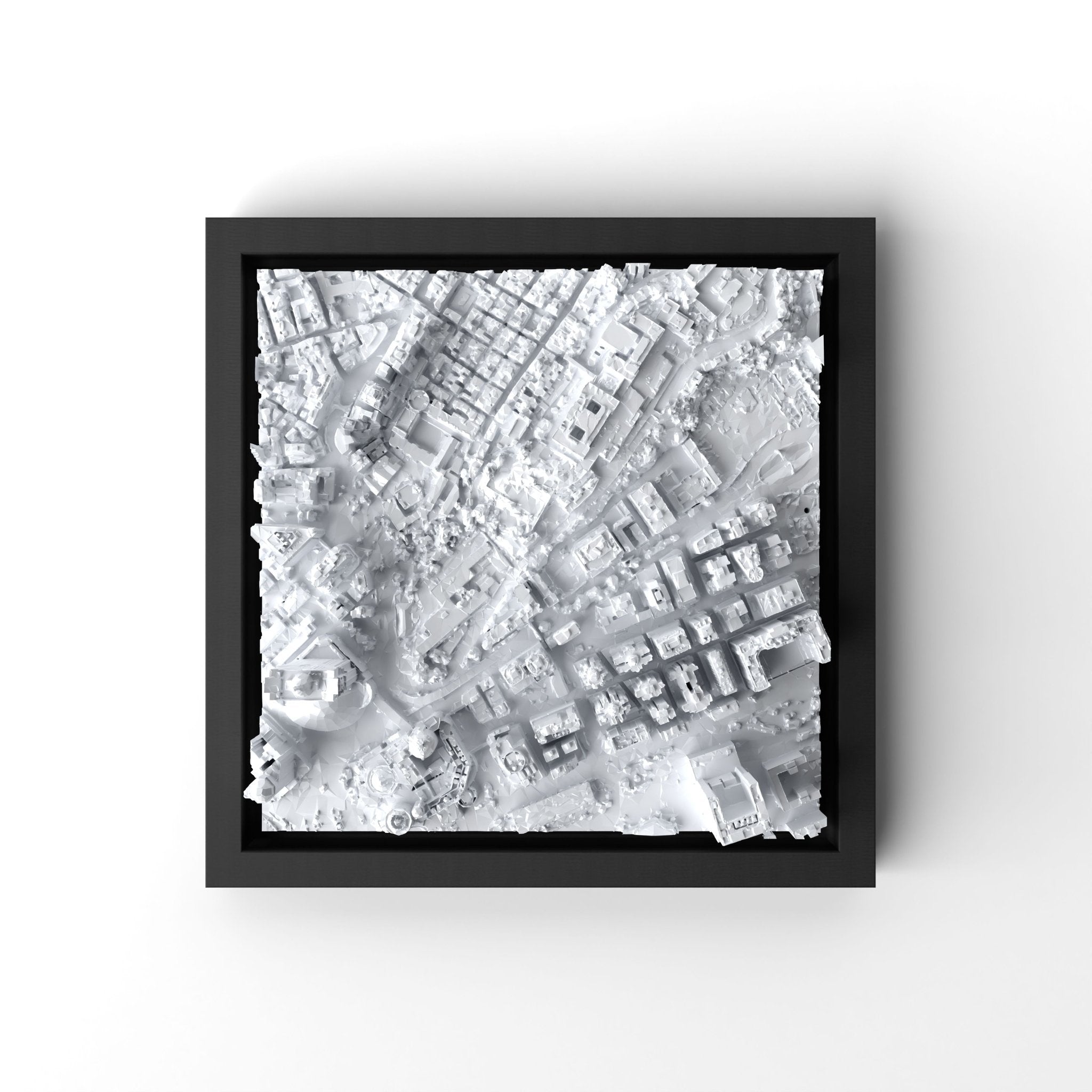 3D gedrucktes Stadtmodell Macau eingerahmt für deine Wand - CraftedCity