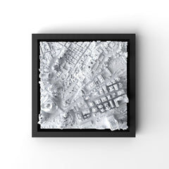 3D gedrucktes Stadtmodell Macau eingerahmt für deine Wand - CraftedCity