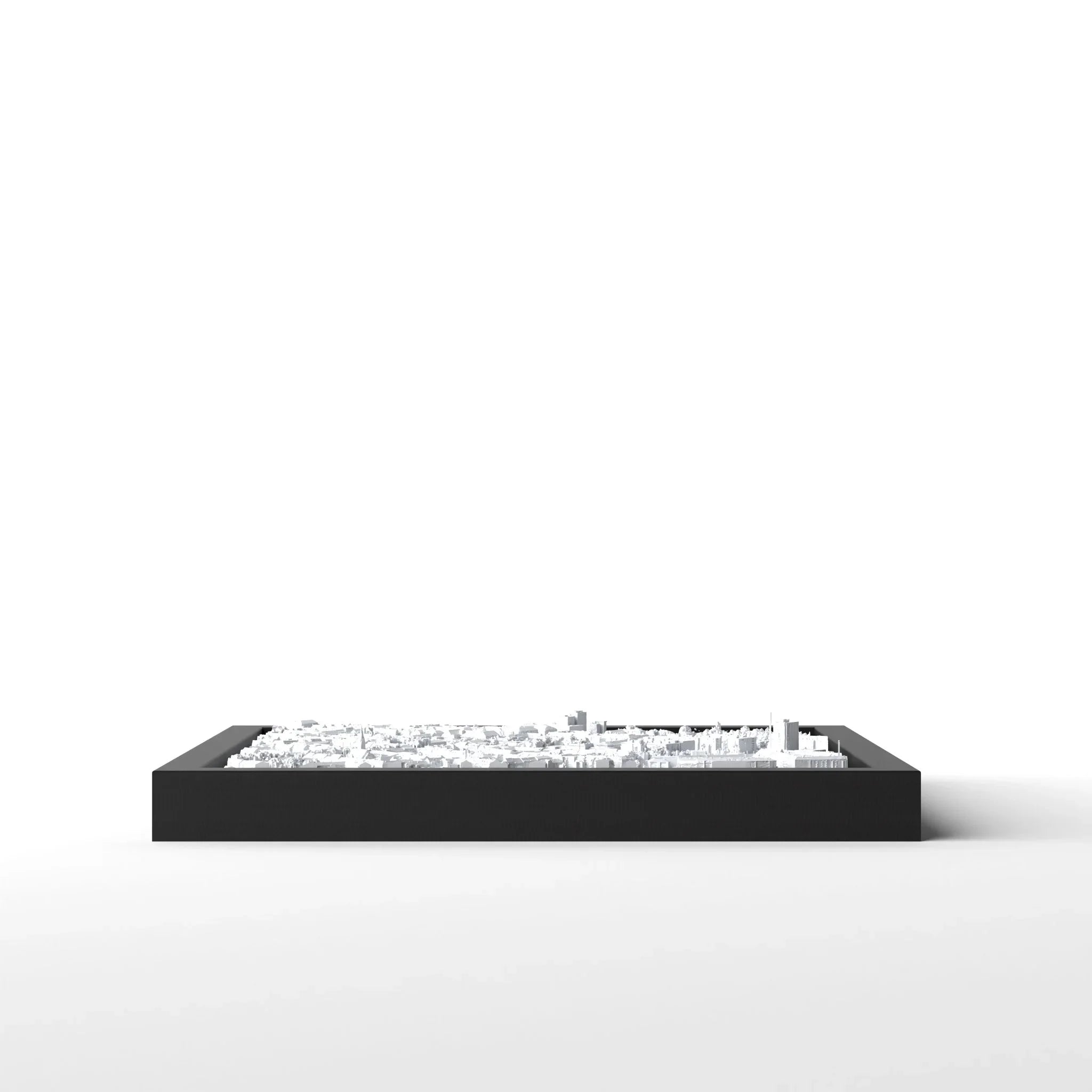 3D gedrucktes Stadtmodell Mannheim eingerahmt für deine Wand - CraftedCity