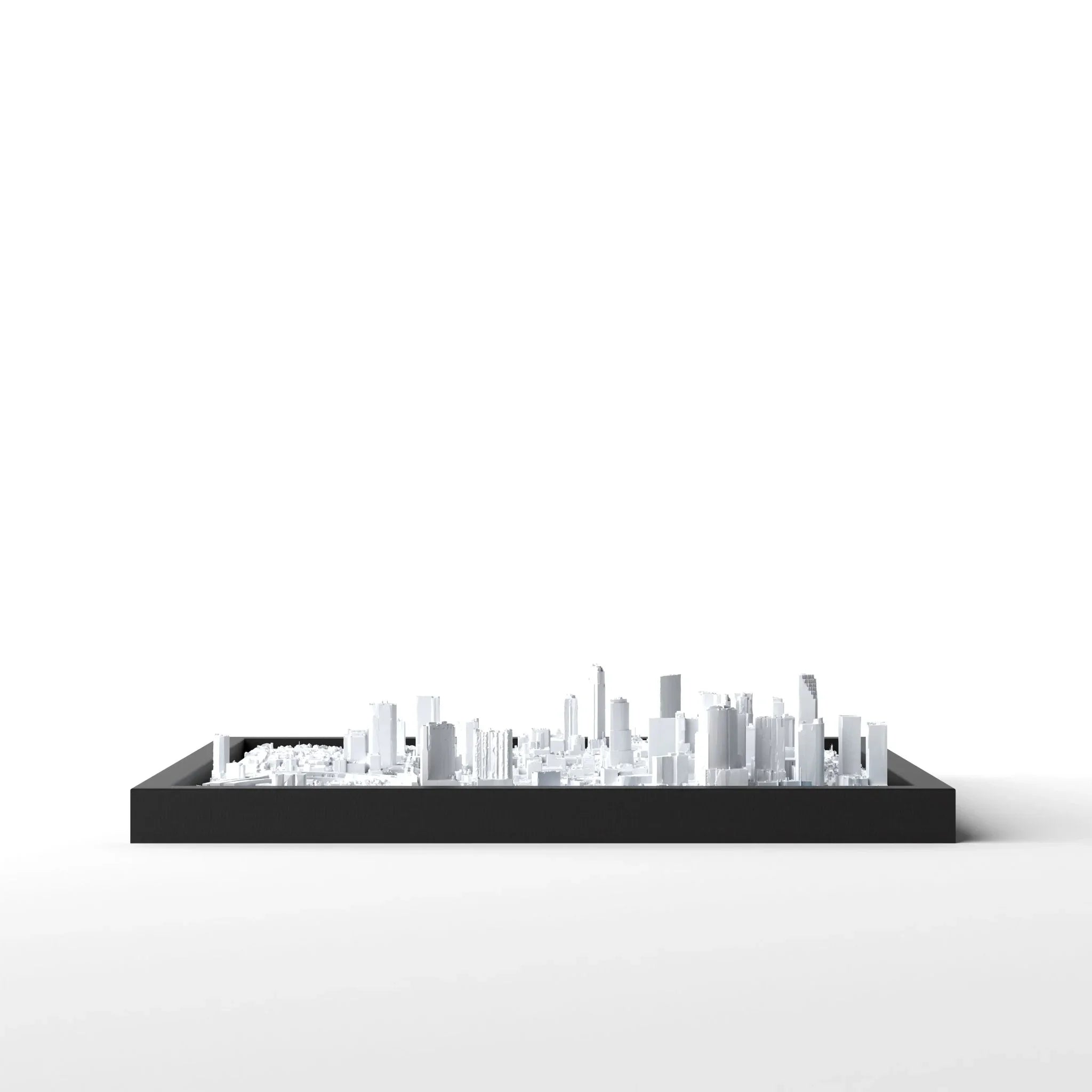 3D gedrucktes Stadtmodell Miami eingerahmt für deine Wand - CraftedCity