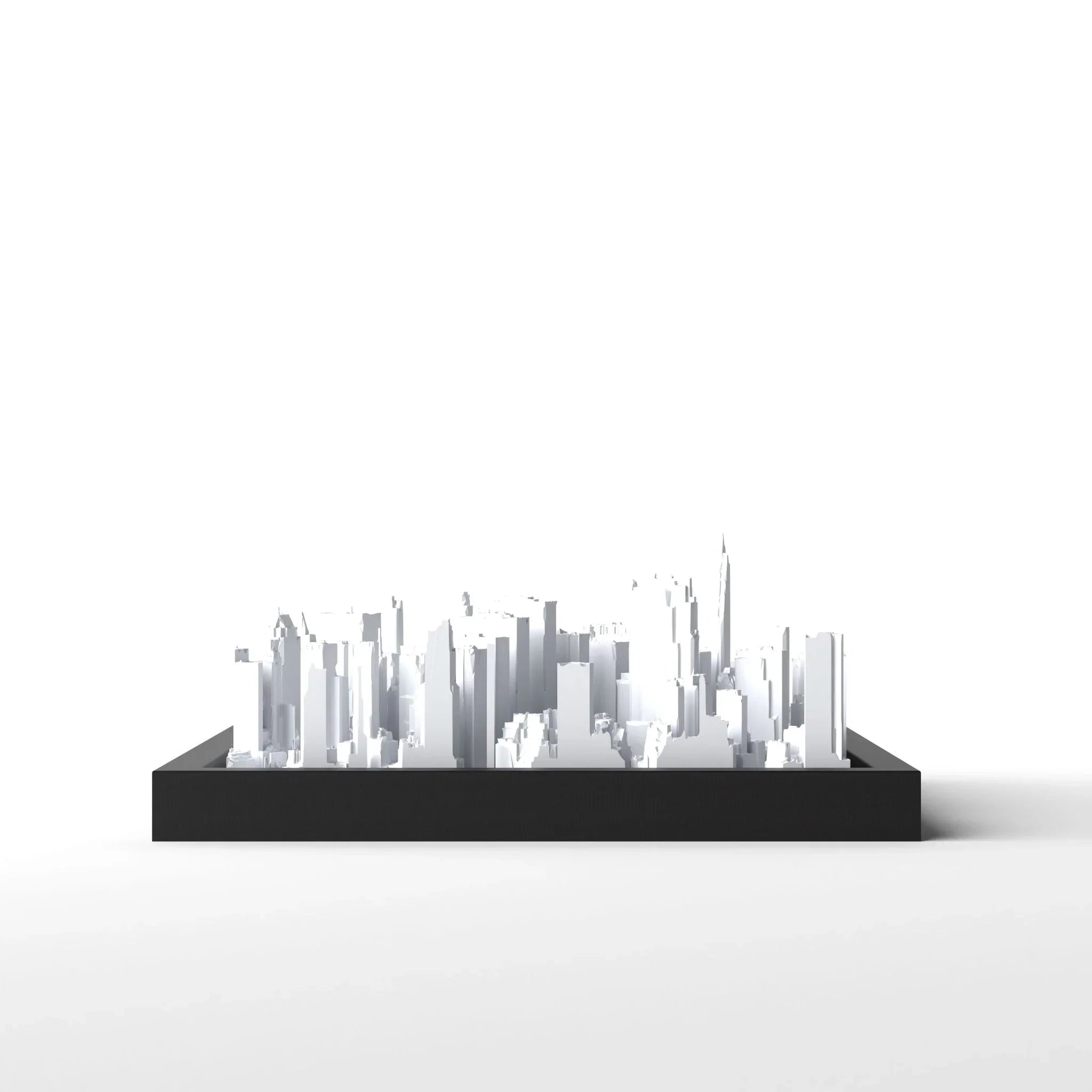 3D gedrucktes Stadtmodell New York - Midtown Manhatten eingerahmt für deine Wand - CraftedCity