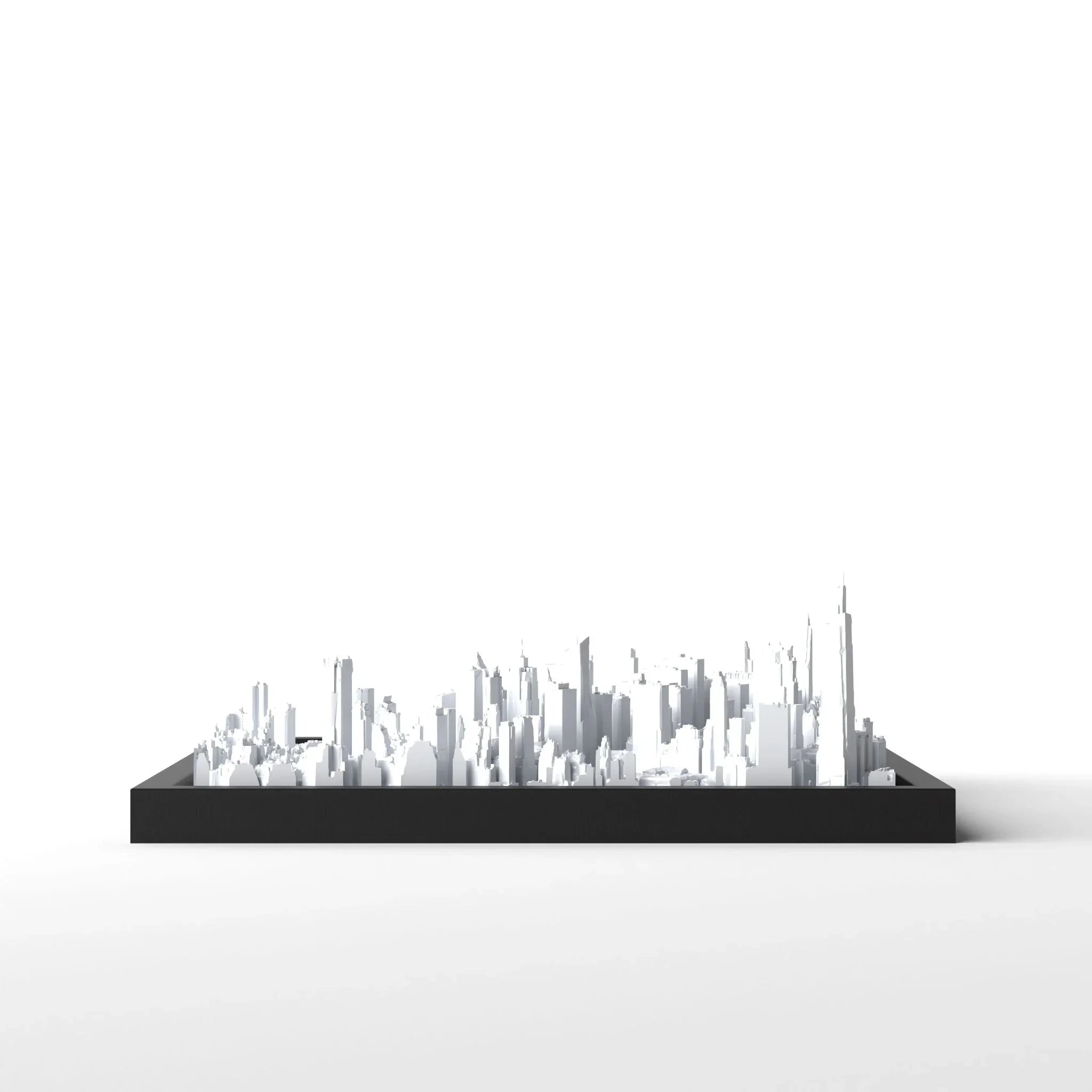 3D gedrucktes Stadtmodell New York - Times Square eingerahmt für deine Wand - CraftedCity