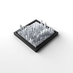 3D gedrucktes Stadtmodell New York - Times Square eingerahmt für deine Wand - CraftedCity