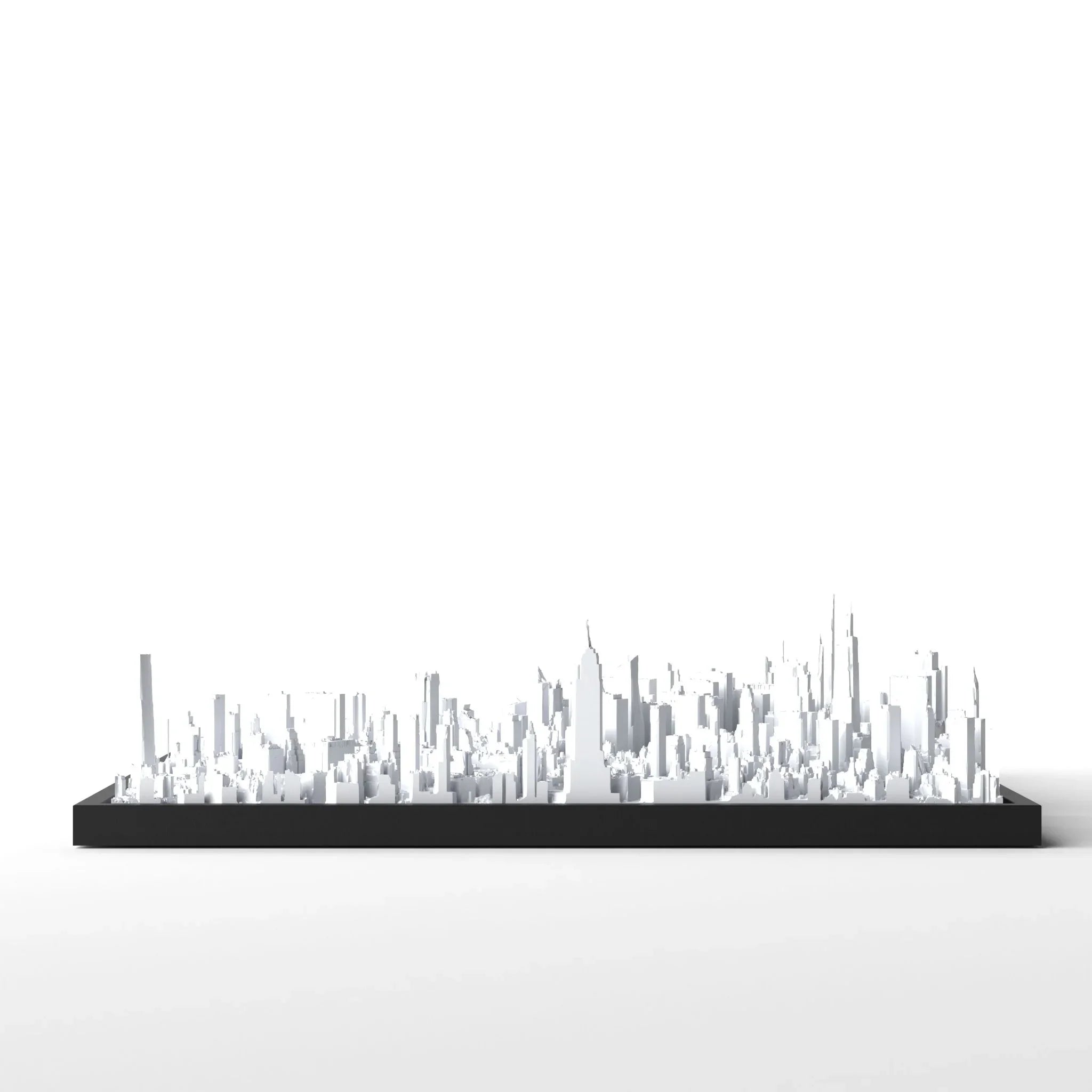 3D gedrucktes Stadtmodell New York - Times Square eingerahmt für deine Wand - CraftedCity