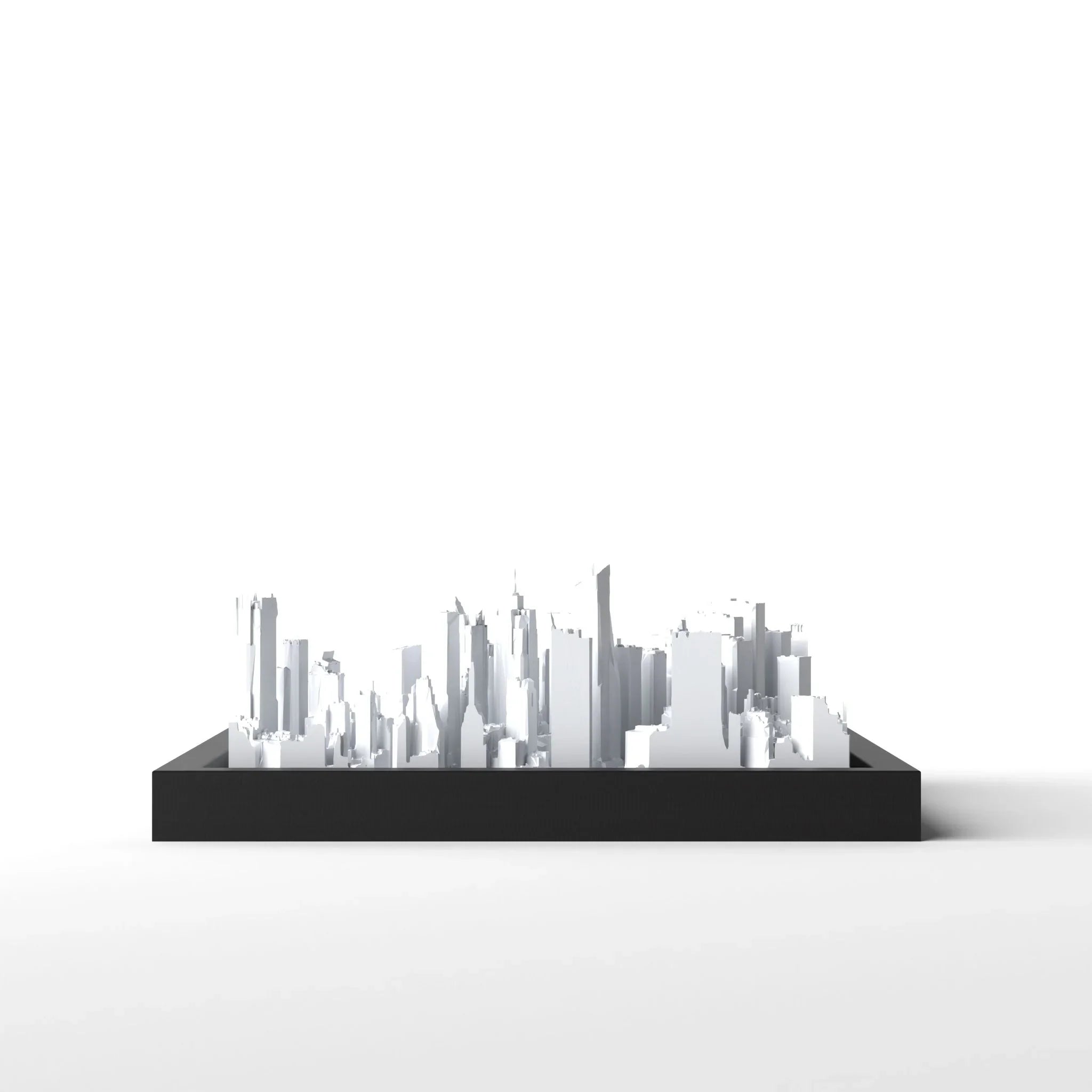 3D gedrucktes Stadtmodell New York - Times Square eingerahmt für deine Wand - CraftedCity