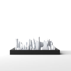 3D gedrucktes Stadtmodell New York - Times Square eingerahmt für deine Wand - CraftedCity